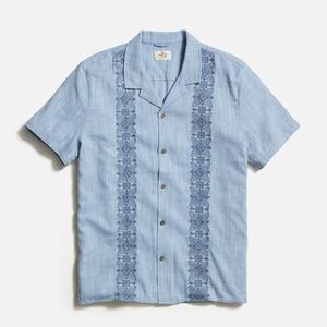 NWT Marine Layer Stretch Selvage Embroidered Resort Shirt NWT